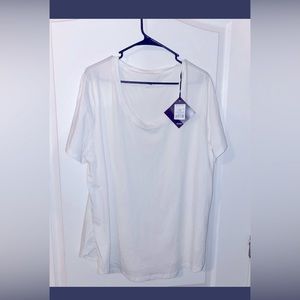 Ava and Viv woman 1x plus size Casual white shirt